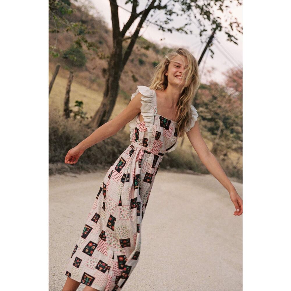 Brand new Christy dawn Paz Dress in the Garden Patchwork print M